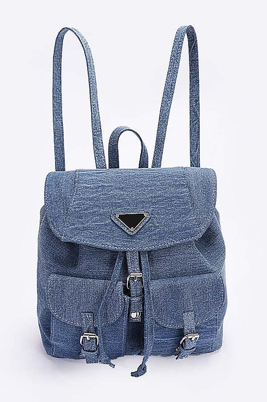 Denim Fashion Backpack | Modern Boutique Fashion