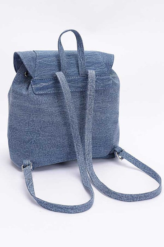 Denim Fashion Backpack | Modern Boutique Fashion