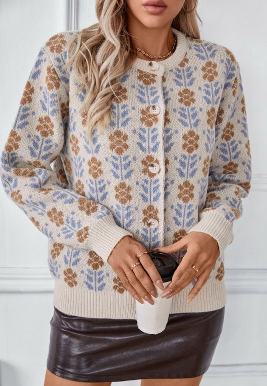 Floral Button Front Cardigan | Modern Boutique Fashion