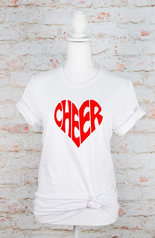 Red Cheer Heart Softstyle Tee