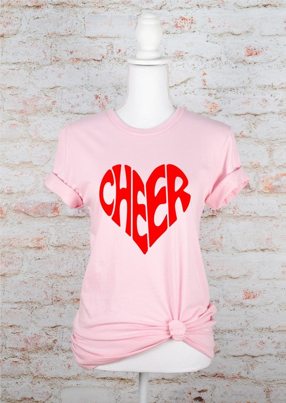 Red Cheer Heart Softstyle Tee