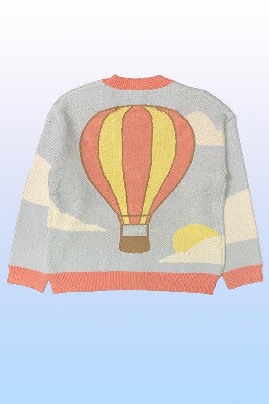 Hot Air Balloon Knit Cardigan | Modern Boutique Fashion