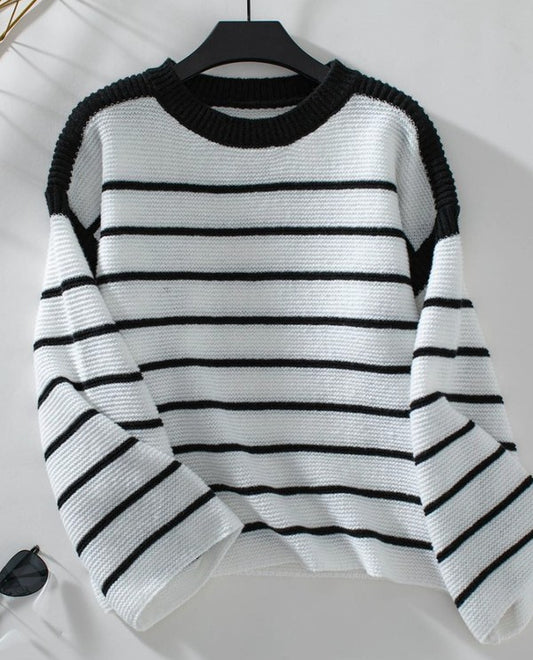 Striped Knit Sweater | Modern Boutique Fashion