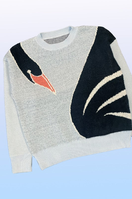 Black Swan Knit Sweater | Modern Boutique Fashion