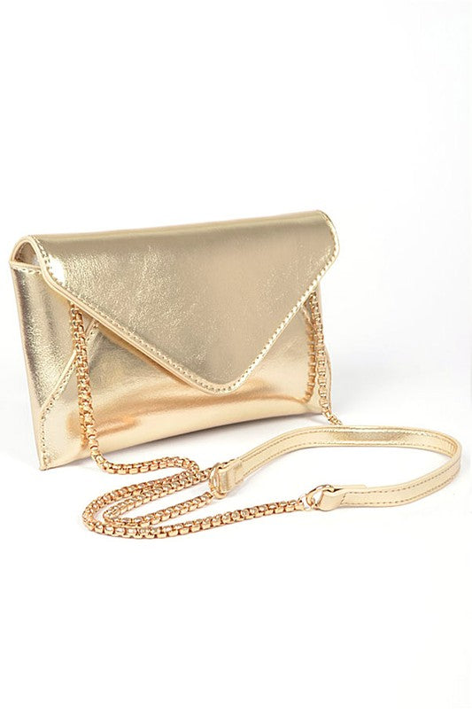 Convertible Metallic Envelope Clutch | Modern Boutique Fashion