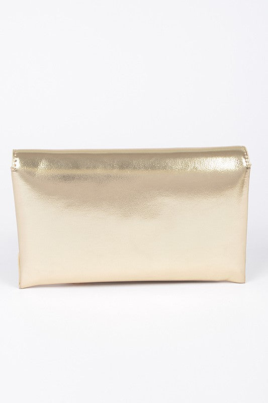 Convertible Metallic Envelope Clutch | Modern Boutique Fashion
