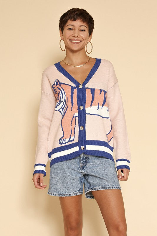 Tiger Knit Cardigan | Modern Boutique Fashion