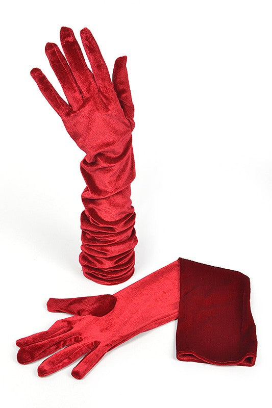 Above Elbow Elegant Long Velvet Gloves | Modern Boutique Fashion