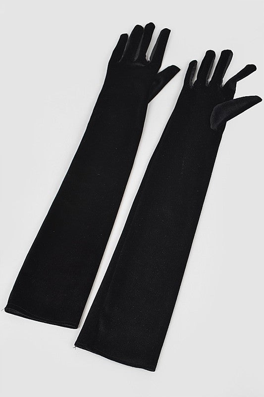 Above Elbow Elegant Long Velvet Gloves | Modern Boutique Fashion
