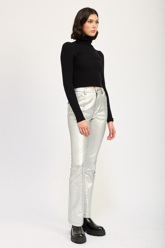 Metallic Flared Pants | Modern Boutique Fashion
