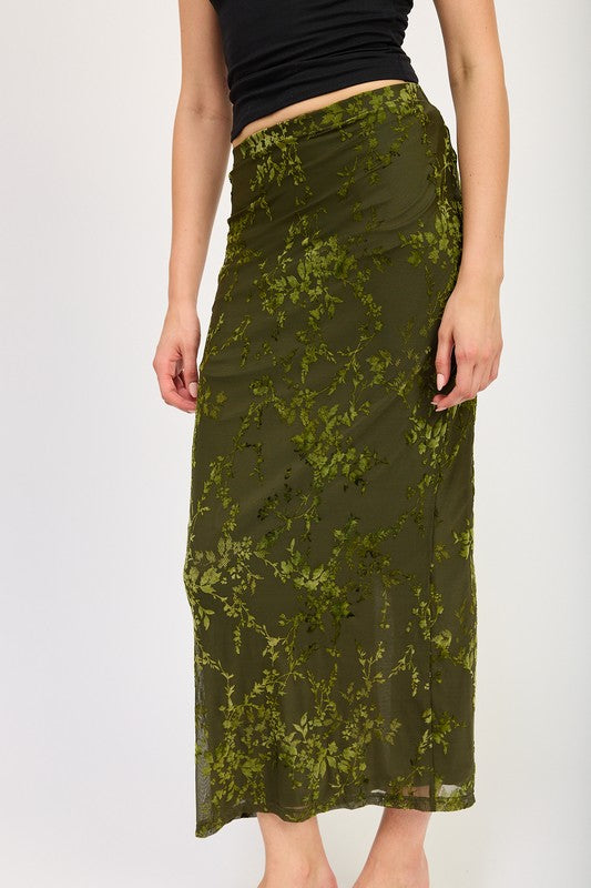 Fitted Maxi Skirt With Slit | Modern Boutique Fashion