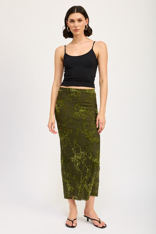 Fitted Maxi Skirt With Slit | Modern Boutique Fashion