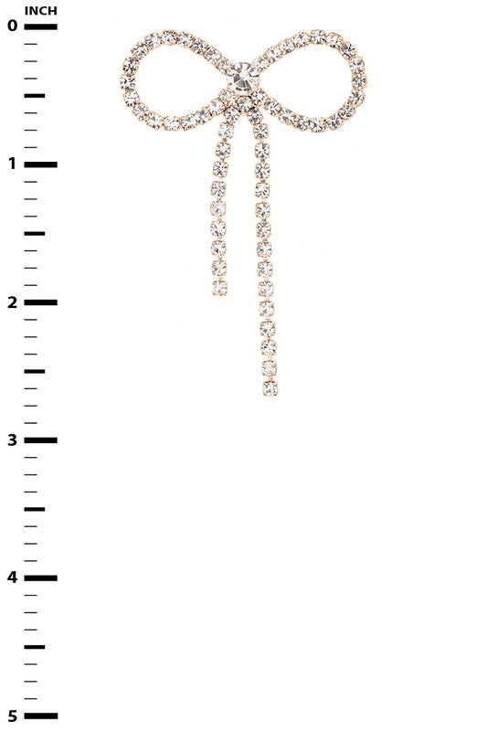 Rhinestone Iconic Bow Tie Earrings | Modern Boutique Fashion