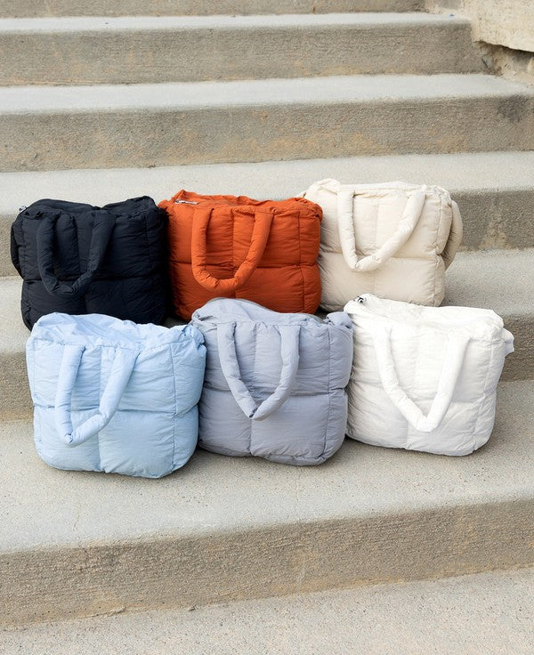 Jacie Puffer Crossbody Mini Tote | Modern Boutique Fashion