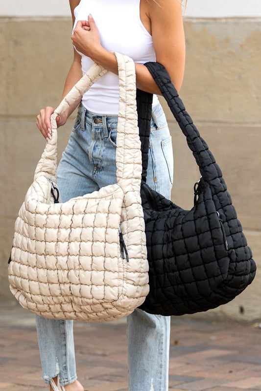 Taylor Quilted Puffer Tote | Modern Boutique Fashion