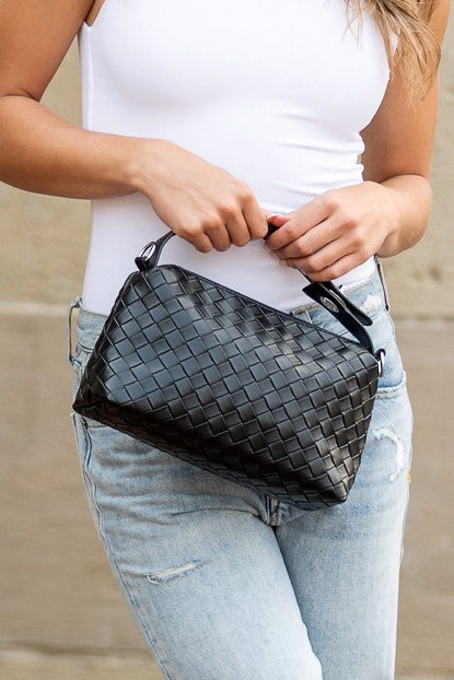 Mia Convertible Woven Crossbody Handbag | Modern Boutique Fashion