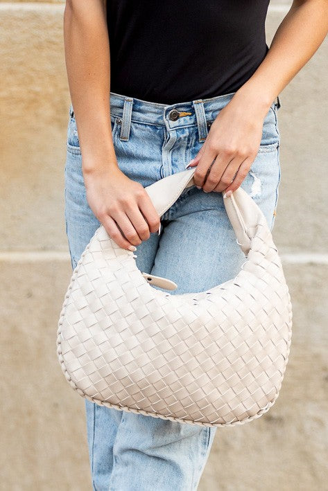 Paige Woven Handbag | Modern Boutique Fashion