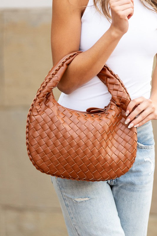 Paige Woven Handbag | Modern Boutique Fashion