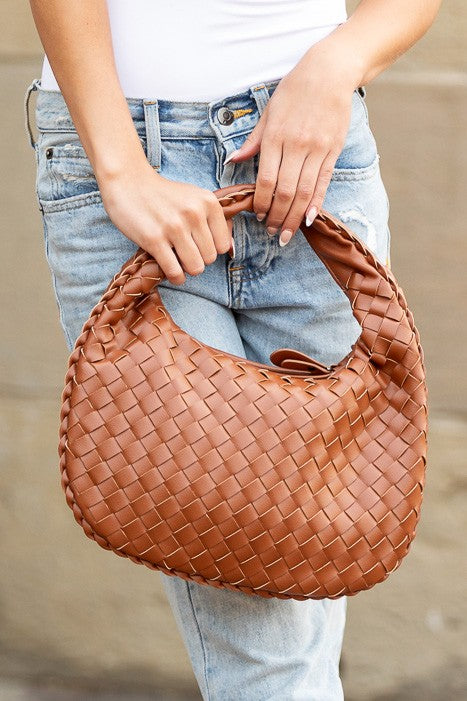 Paige Woven Handbag | Modern Boutique Fashion