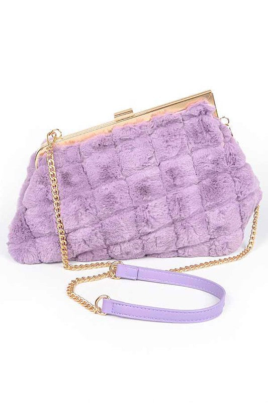 Quilted Faux Fur Iconic Swing Bag | Modern Boutique Fashion