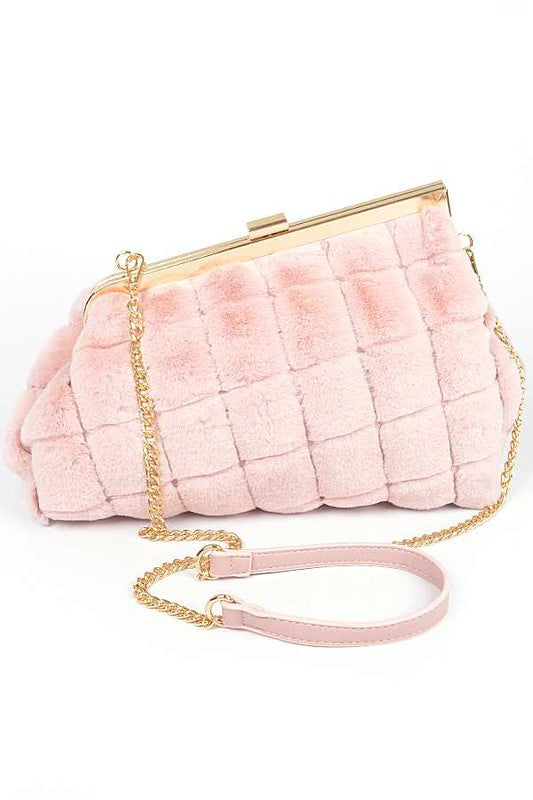 Quilted Faux Fur Iconic Swing Bag | Modern Boutique Fashion
