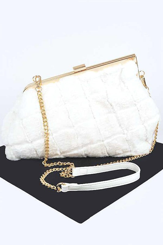 Quilted Faux Fur Iconic Swing Bag | Modern Boutique Fashion