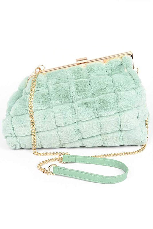 Quilted Faux Fur Iconic Swing Bag | Modern Boutique Fashion