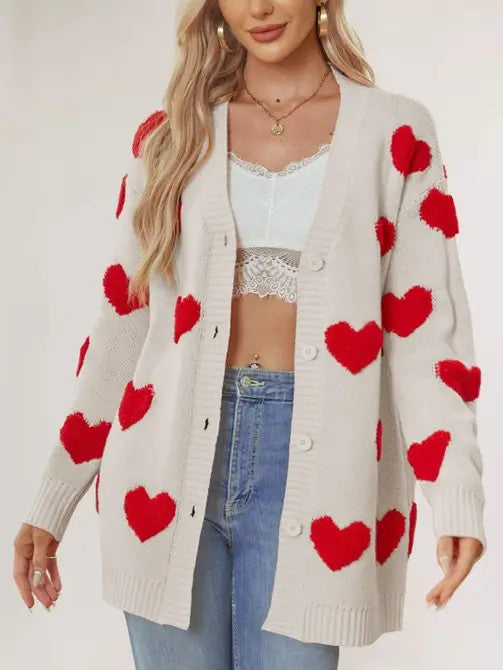 Long Heart Cardigan | Modern Boutique Fashion