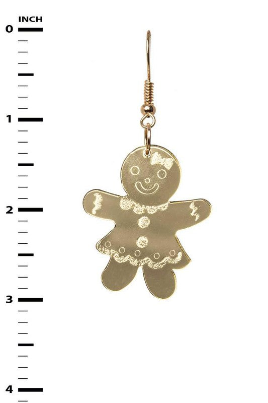 Petite Gingerbread Cookie Mirror Earrings | Modern Boutique Fashion