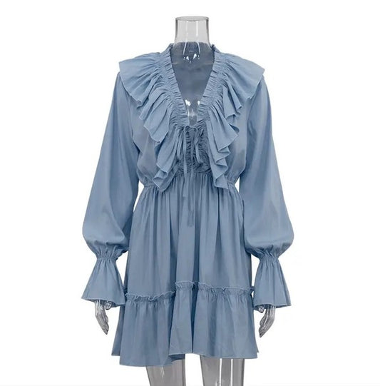 Long Sleeve Ruffle Dress