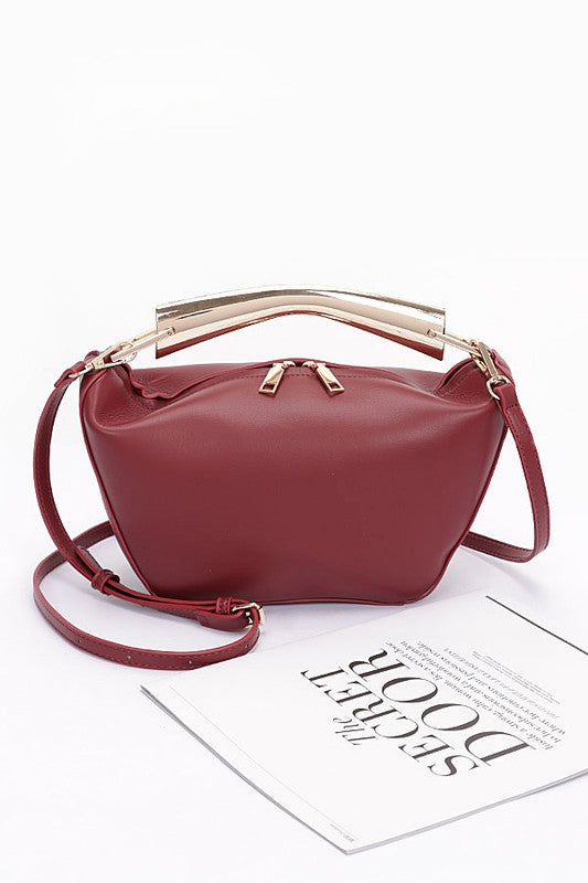 Gold Bar Handle Iconic Swing Bag | Modern Boutique Fashion