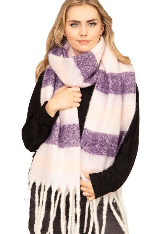 Soft Stripy Winter Scarf | Modern Boutique Fashion