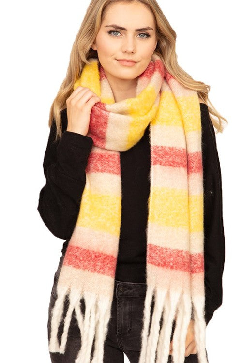 Soft Stripy Winter Scarf | Modern Boutique Fashion
