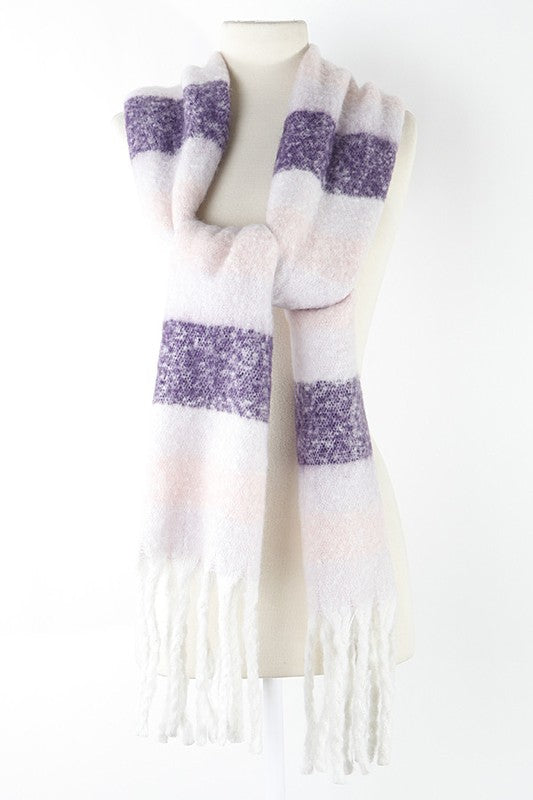 Soft Stripy Winter Scarf | Modern Boutique Fashion