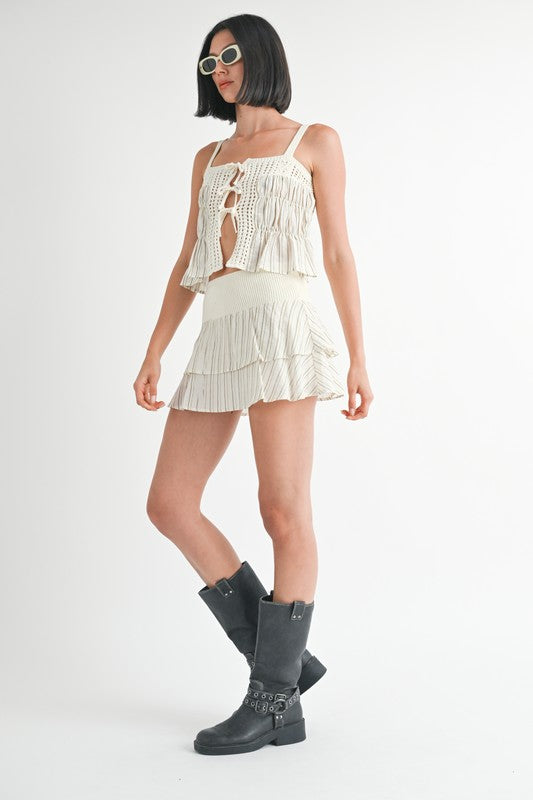 Mixed Knit Skort | Modern Boutique Fashion