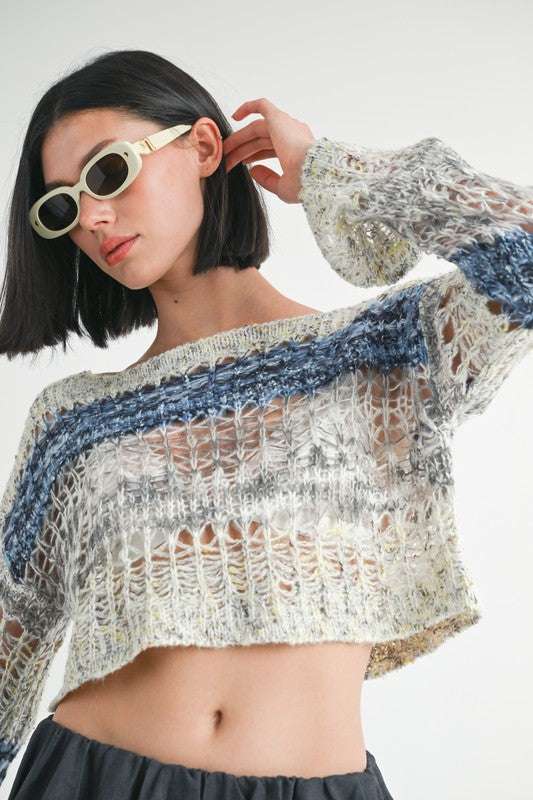 Loose Knitted Crop Sweater | Modern Boutique Fashion