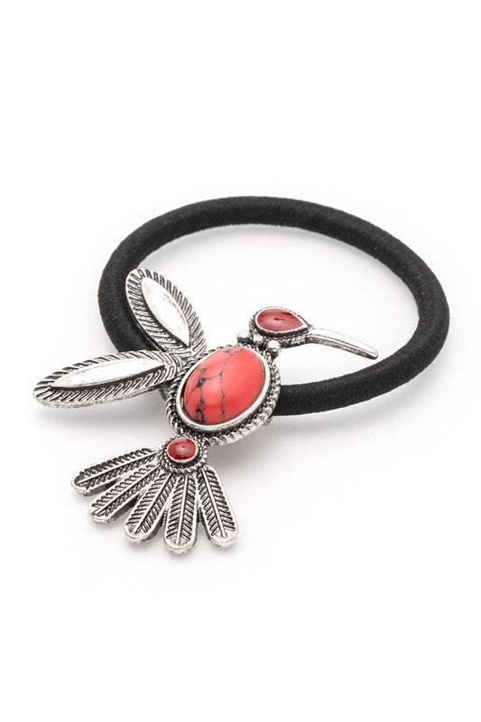 Humming Bird Stone Hair Tie | Modern Boutique Fashion