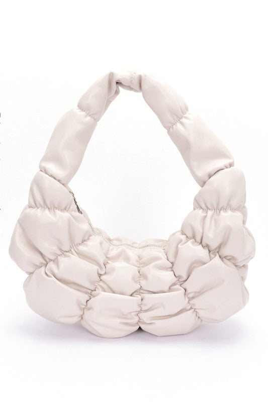 Crinkle Faux Leather Shoulder Bag | Modern Boutique Fashion