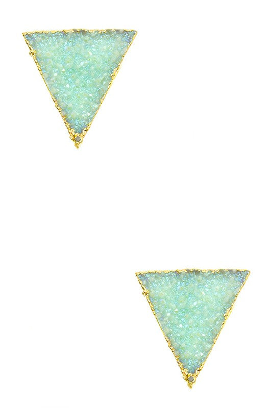 Triangle Druzy Studs | Modern Boutique Fashion