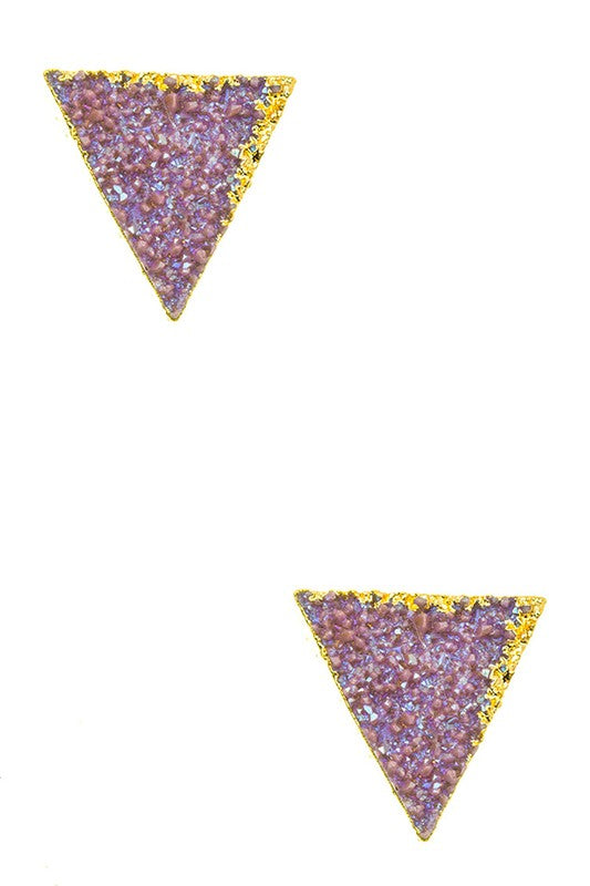 Triangle Druzy Studs | Modern Boutique Fashion
