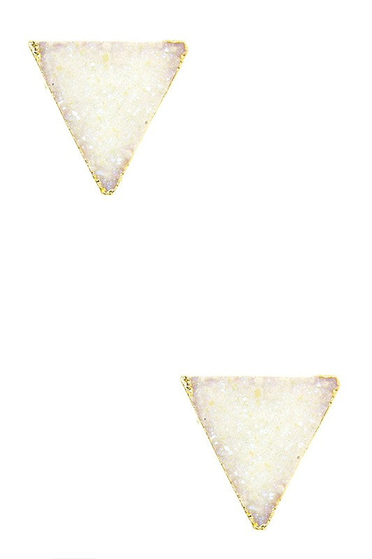 Triangle Druzy Studs | Modern Boutique Fashion