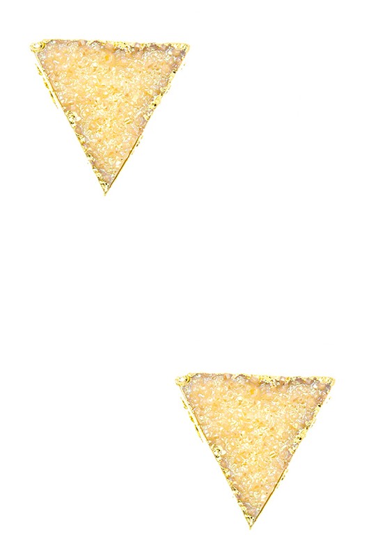 Triangle Druzy Studs | Modern Boutique Fashion