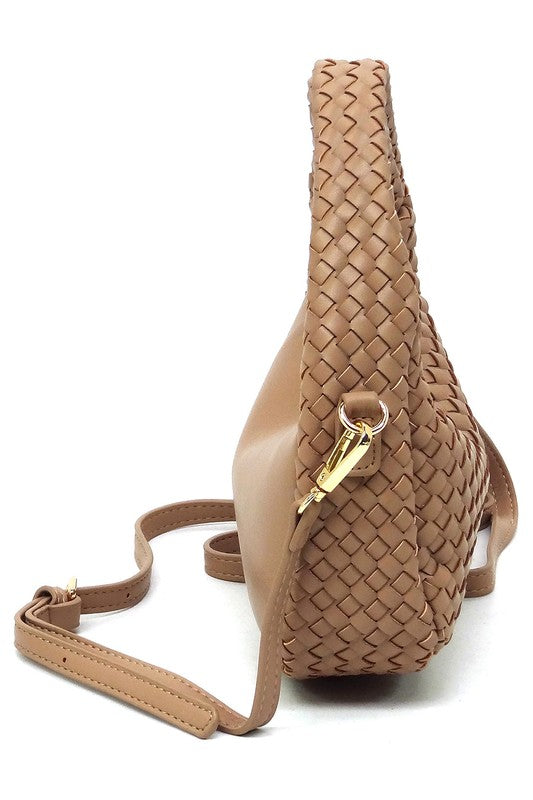 Woven Mini Hobo Shoulder Bag | Modern Boutique Fashion