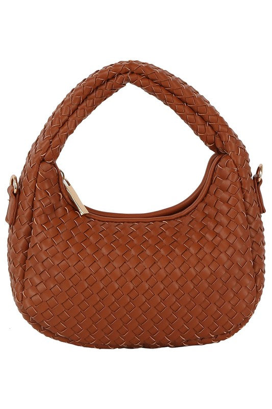 Woven Mini Hobo Shoulder Bag | Modern Boutique Fashion