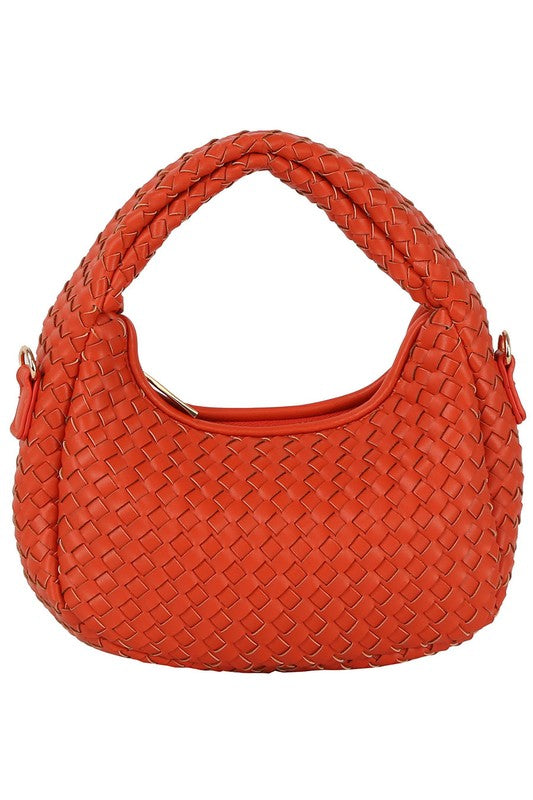 Woven Mini Hobo Shoulder Bag | Modern Boutique Fashion