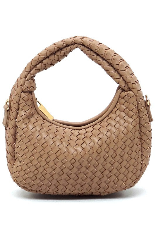 Woven Mini Hobo Shoulder Bag | Modern Boutique Fashion