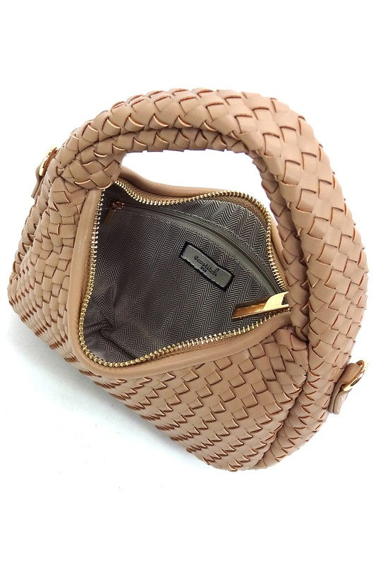 Woven Mini Hobo Shoulder Bag | Modern Boutique Fashion