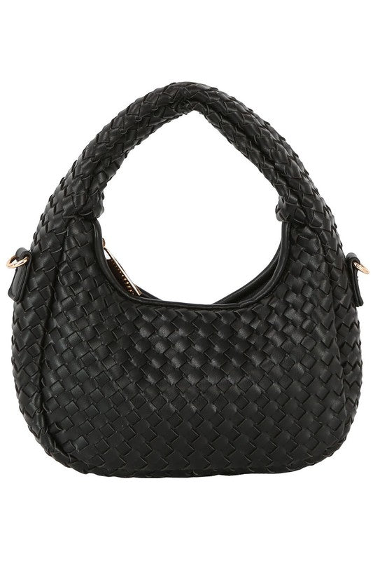 Woven Mini Hobo Shoulder Bag | Modern Boutique Fashion