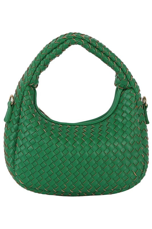Woven Mini Hobo Shoulder Bag | Modern Boutique Fashion