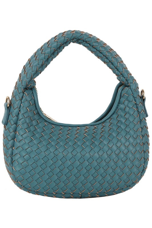 Woven Mini Hobo Shoulder Bag | Modern Boutique Fashion
